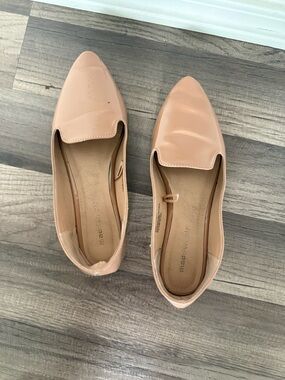 Madden Girl Nude Patent Pointed Toe Slip-On Flats